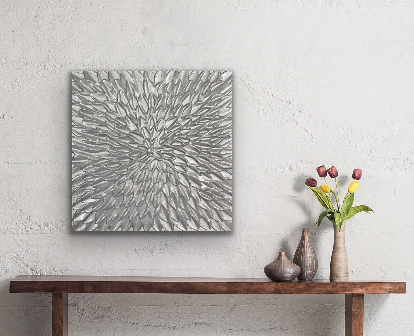 SILVER 30.5x30.5 cm acrylic on canvas original painting