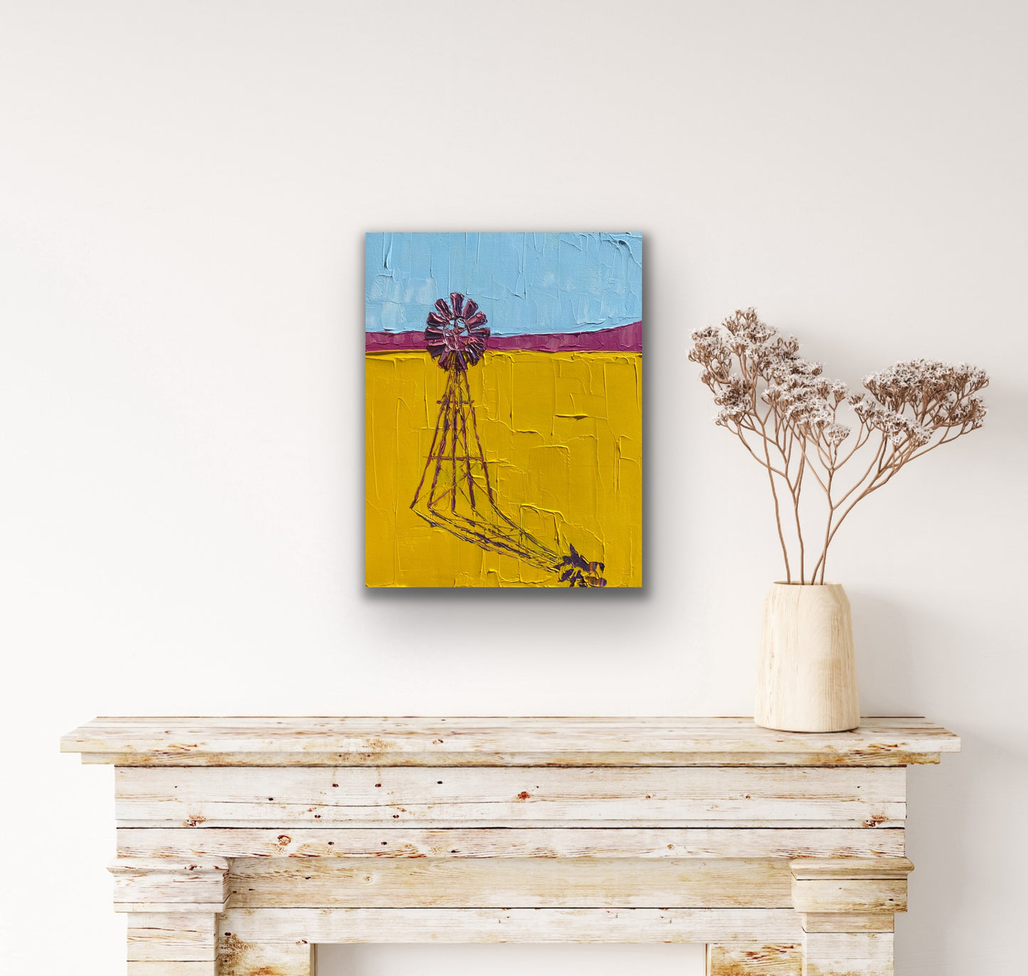 SOUTHERN CROSS WINDMILL 41x51 cm acrylic on canvas original painting