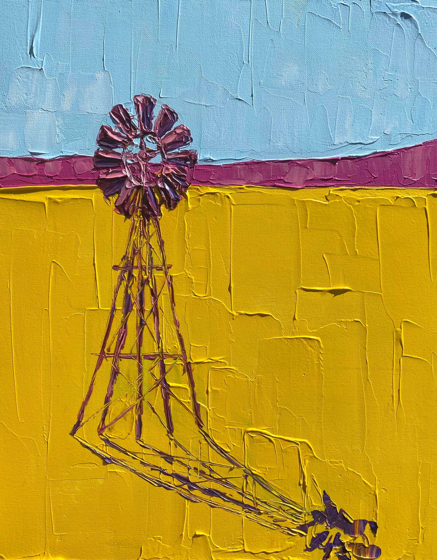 SOUTHERN CROSS WINDMILL 41x51 cm acrylic on canvas original painting