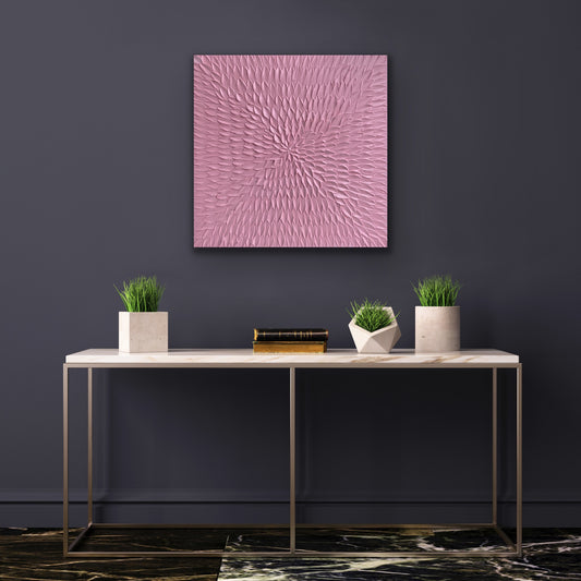 PINK SYMMETRY 66x66 cm acrylic on canvas original painting