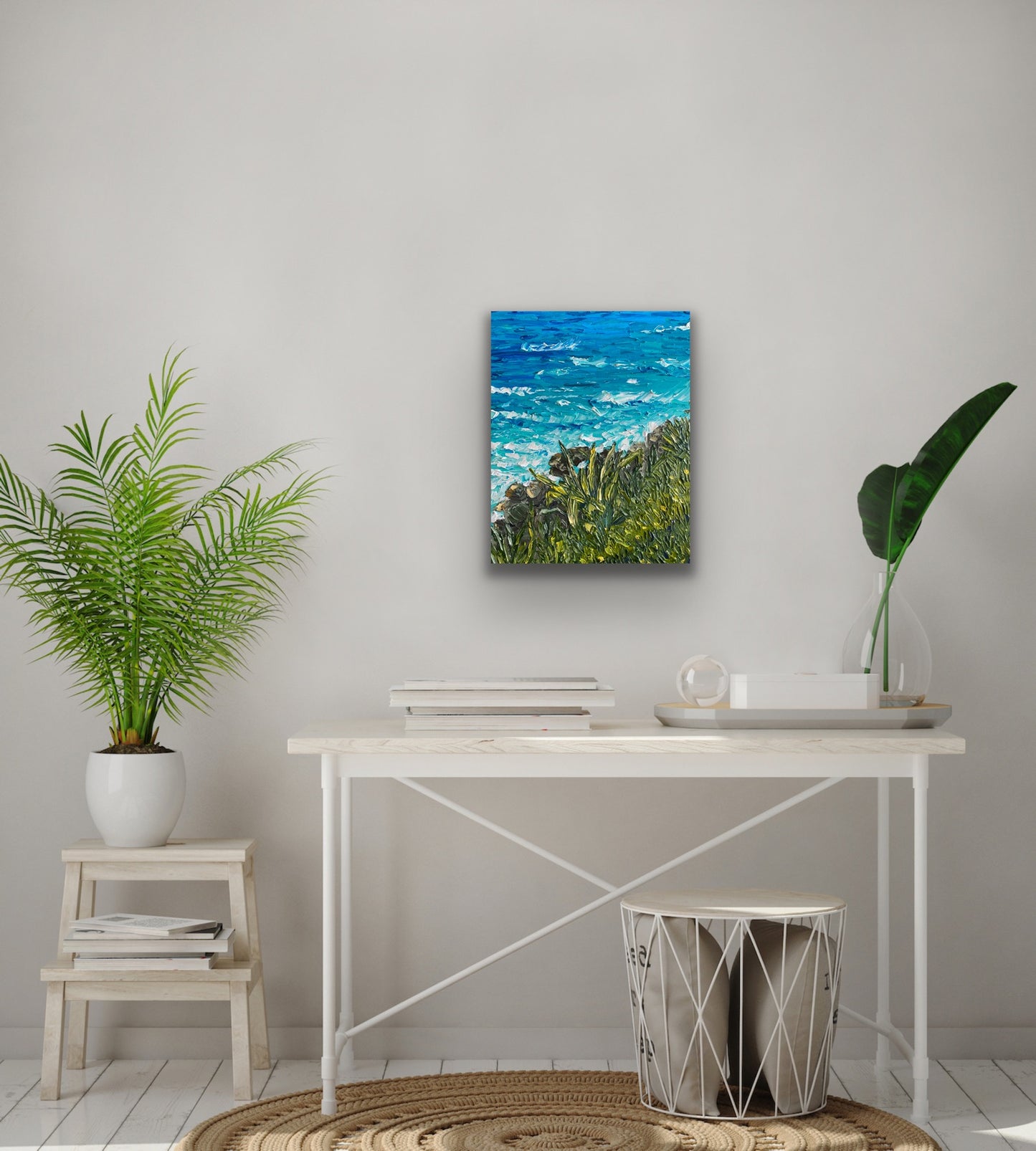 TAMARAMA BEACH 41x51 cm acrylic on canvas original painting