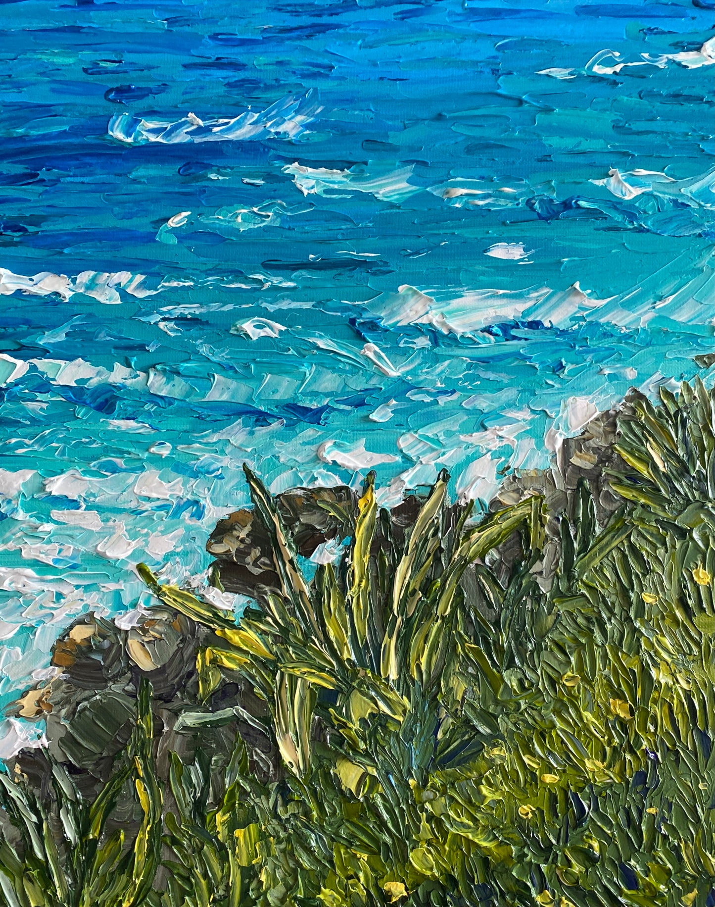 TAMARAMA BEACH 41x51 cm acrylic on canvas original painting