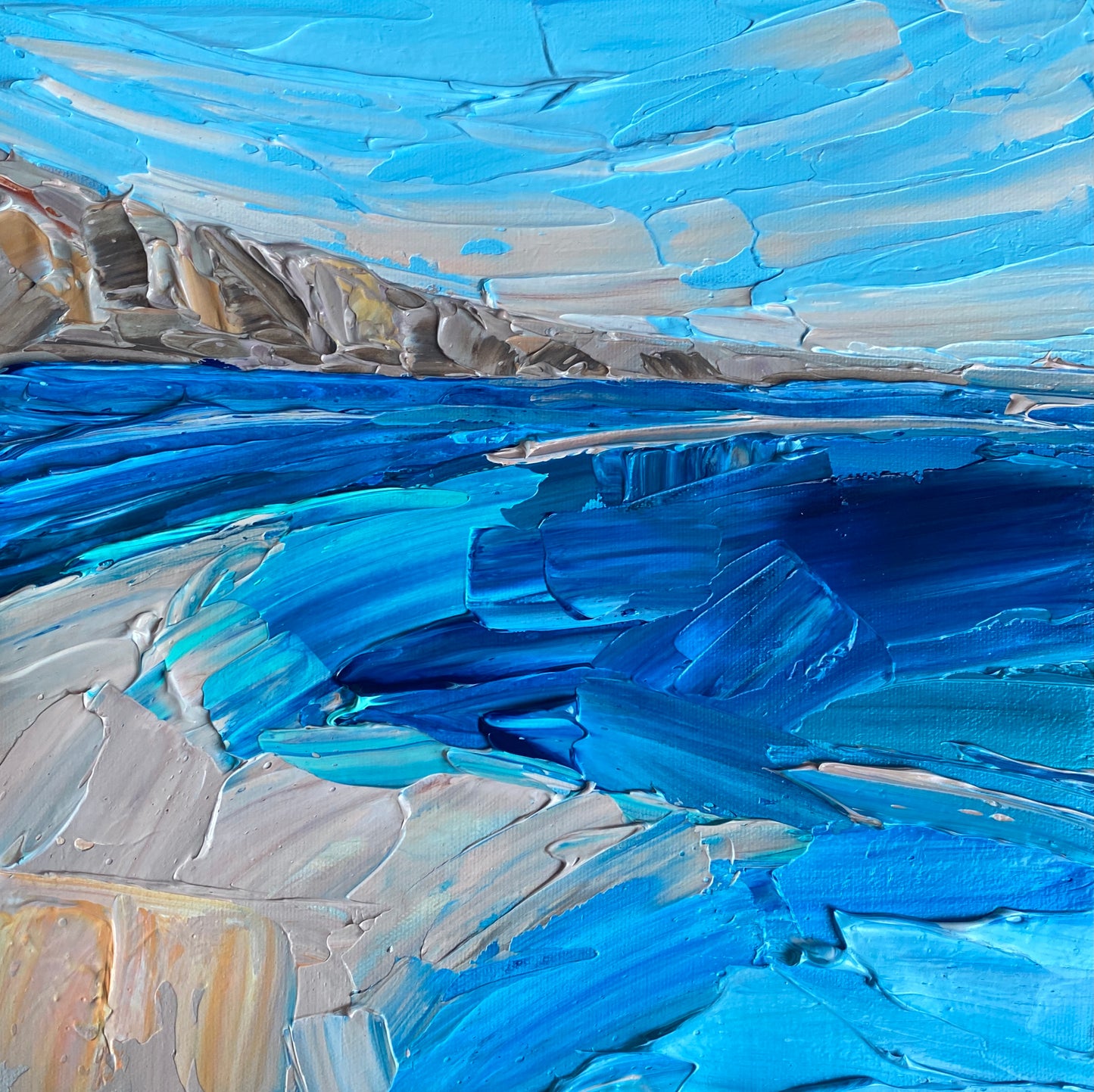 THE SHORE 30.5x30.5 cm acrylic on canvas original painting