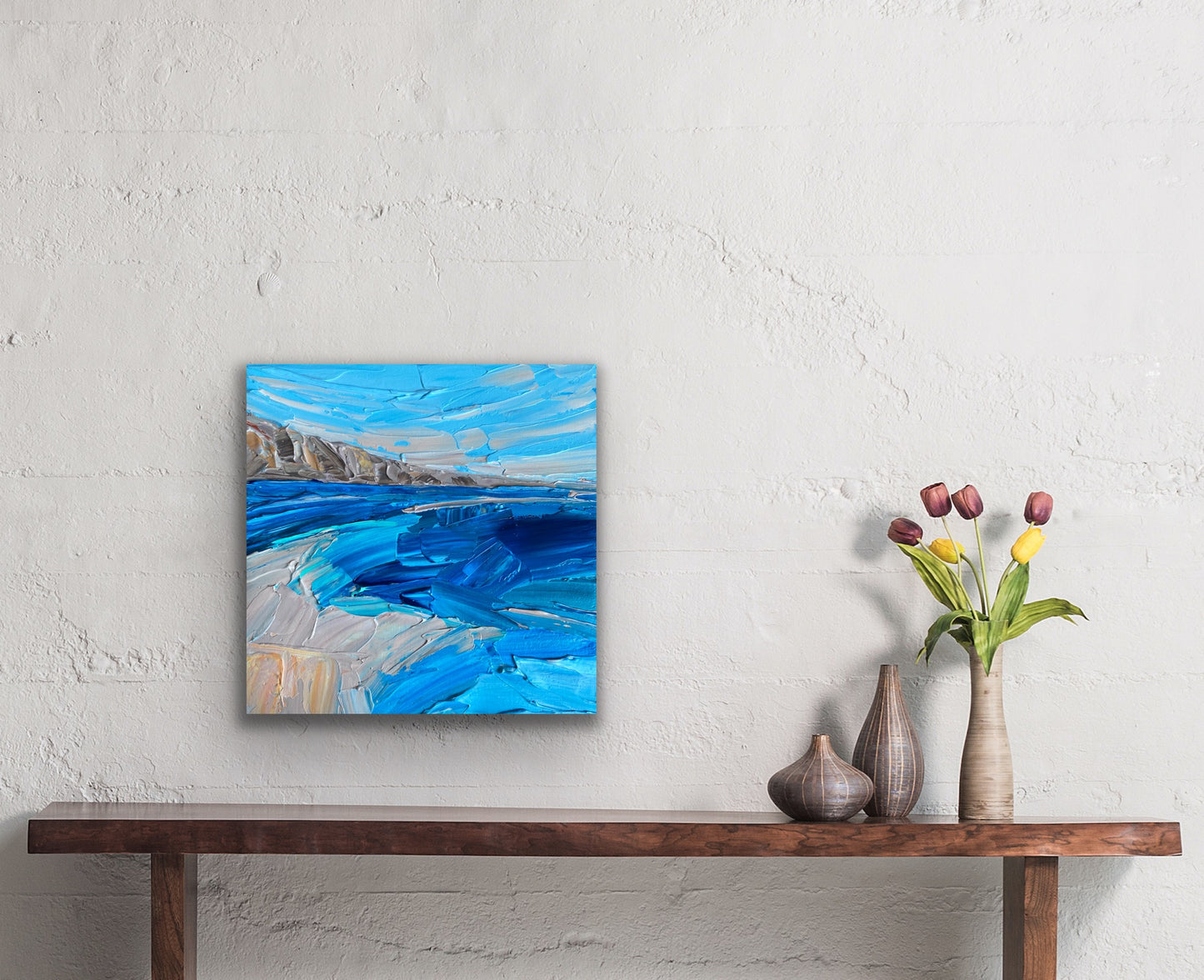 THE SHORE 30.5x30.5 cm acrylic on canvas original painting