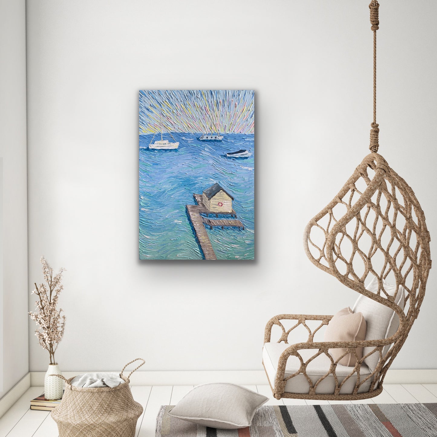 MORNINGTON JETTY 56x81.5 cm acrylic on canvas original painting