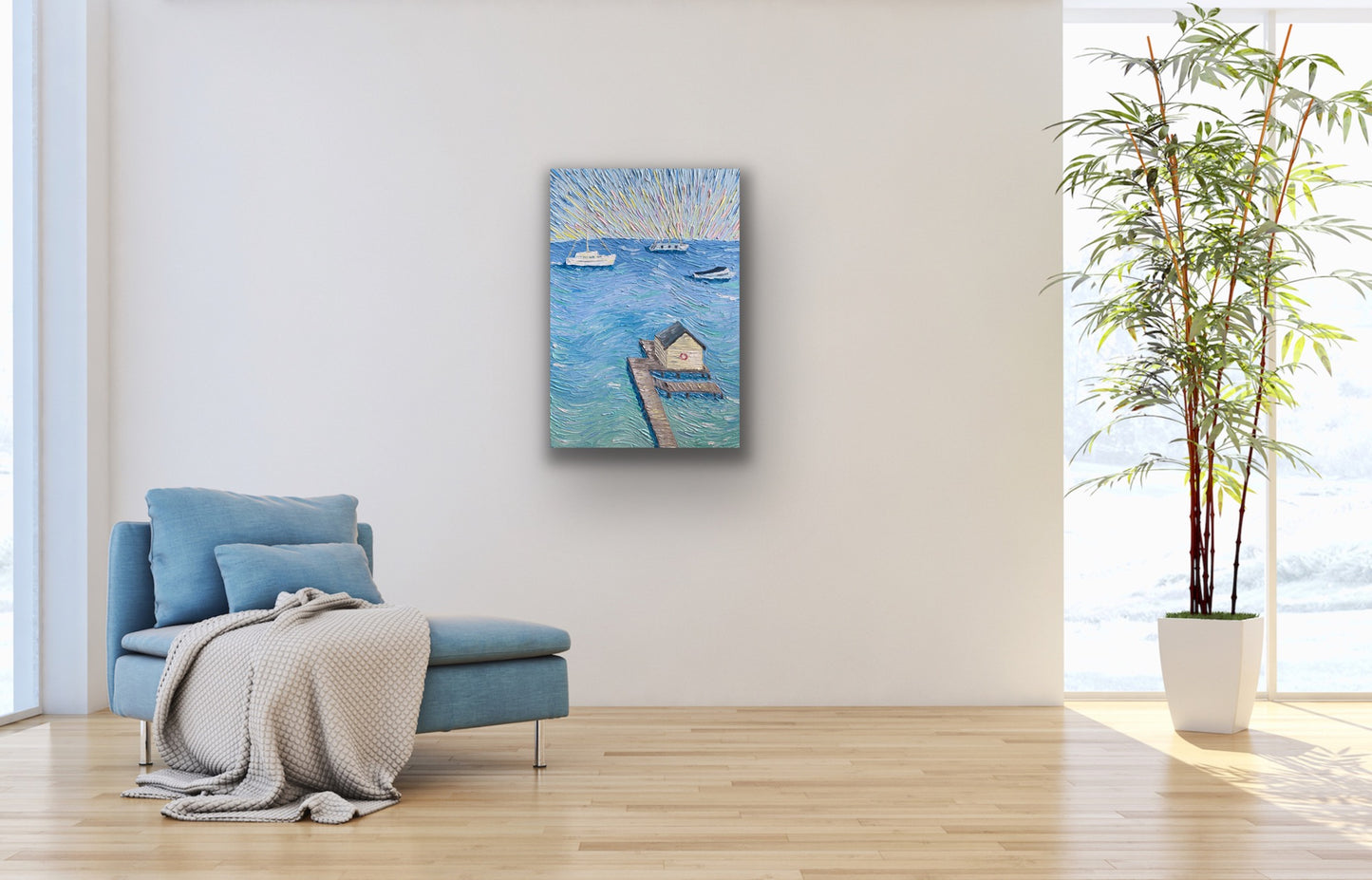 MORNINGTON JETTY 56x81.5 cm acrylic on canvas original painting