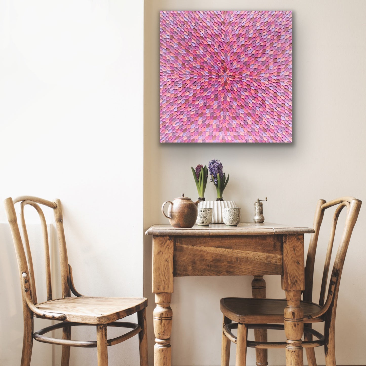 BLOOM 66x66 cm acrylic on canvas original painting